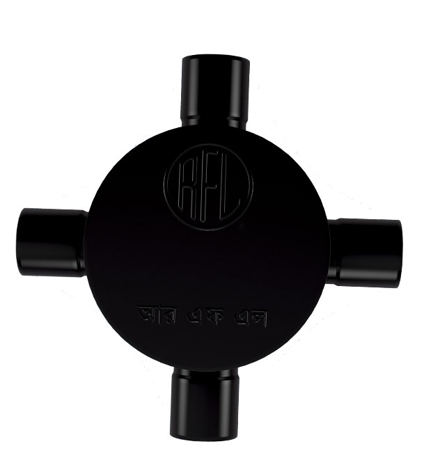 Vigo Electric Circular Box 3/4" Medium 4 MO Black